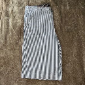 Lululemon Mens Grey & White Stripe Golf Shorts Size 36